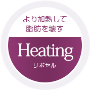 より強く加熱して脂肪を壊すリポセル